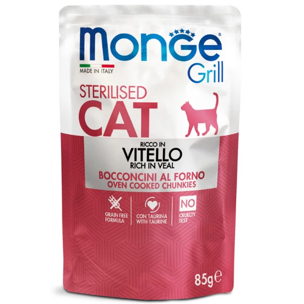 Monge Grill Grain Free Feline 85 Gr - Adult Agnello 8 Monge Grill Grain Free Feline 85 Gr - Adult Agnello - immagine 6