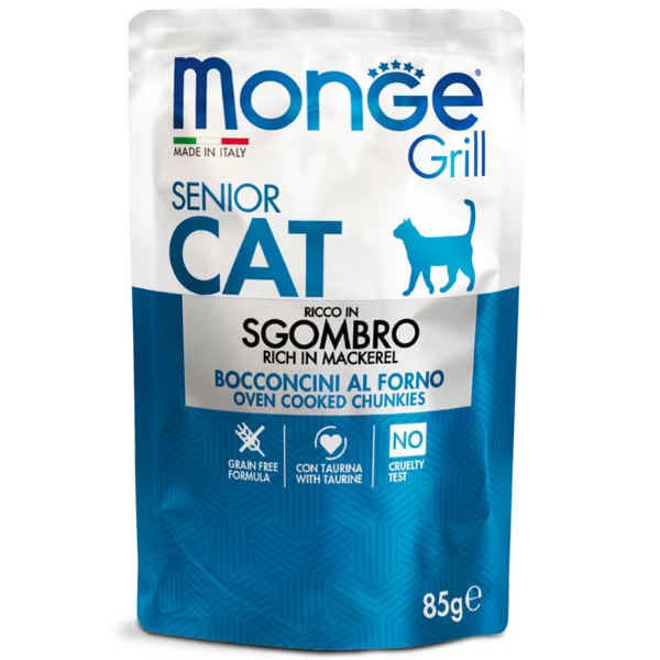 Monge Grill Grain Free Feline 85 Gr - Adult Agnello 4 Monge Grill Grain Free Feline 85 Gr - Adult Agnello - immagine 2