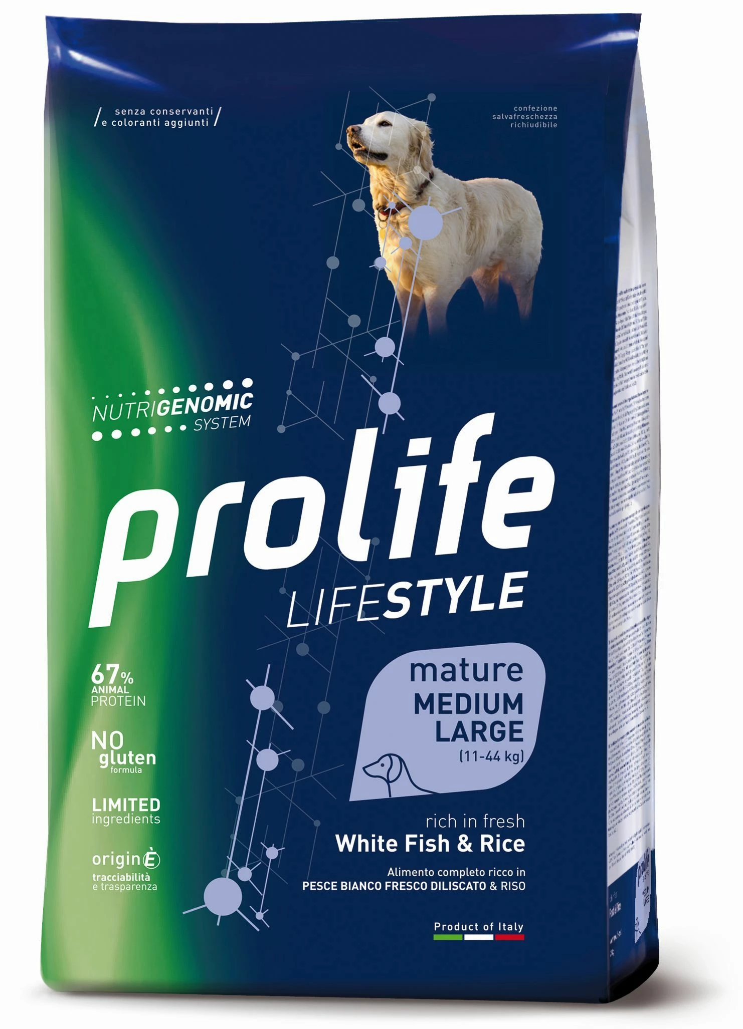 Prolife Lifestyle Cane Mature Medium/Large Pesce Bianco E Riso - 2,5 Kg 3 Prolife Lifestyle Cane Mature Medium/Large Pesce Bianco E Riso - 2,5 Kg