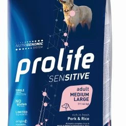Prolife Sensitive Cane Adult Medium/Large Maiale E Riso - 10 Kg