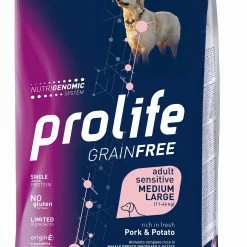 Prolife Grain Free Cane Adult Sensitive Medium/Large Maiale E Patate - 2,5 Kg