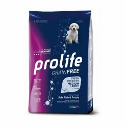 Prolife Grain Free Cane Puppy Sensitive Medium/Large Sogliola E Patate - 2,5 Kg