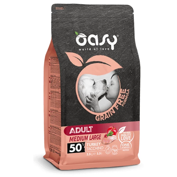 Oasy Grain Free Adult Medium Large Tacchino - 12 Kg 3 Oasy Grain Free Adult Medium Large Tacchino - 12 Kg