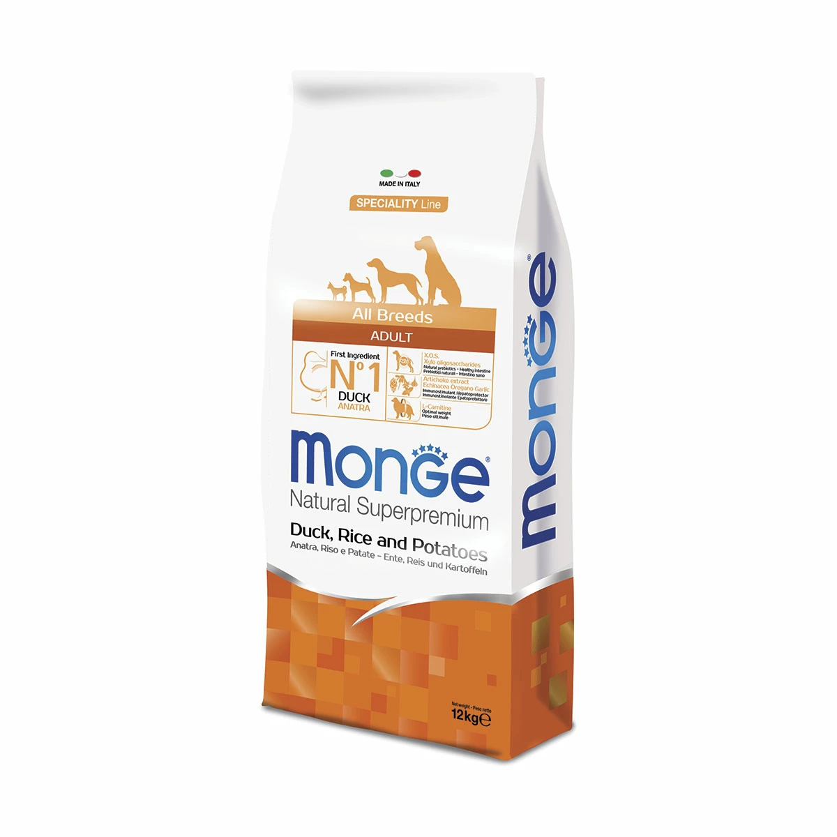 Monge Natural Superpremium Adult Anatra, Riso E Patate - 12 Kg 3 Monge Natural Superpremium Adult Anatra, Riso E Patate - 12 Kg