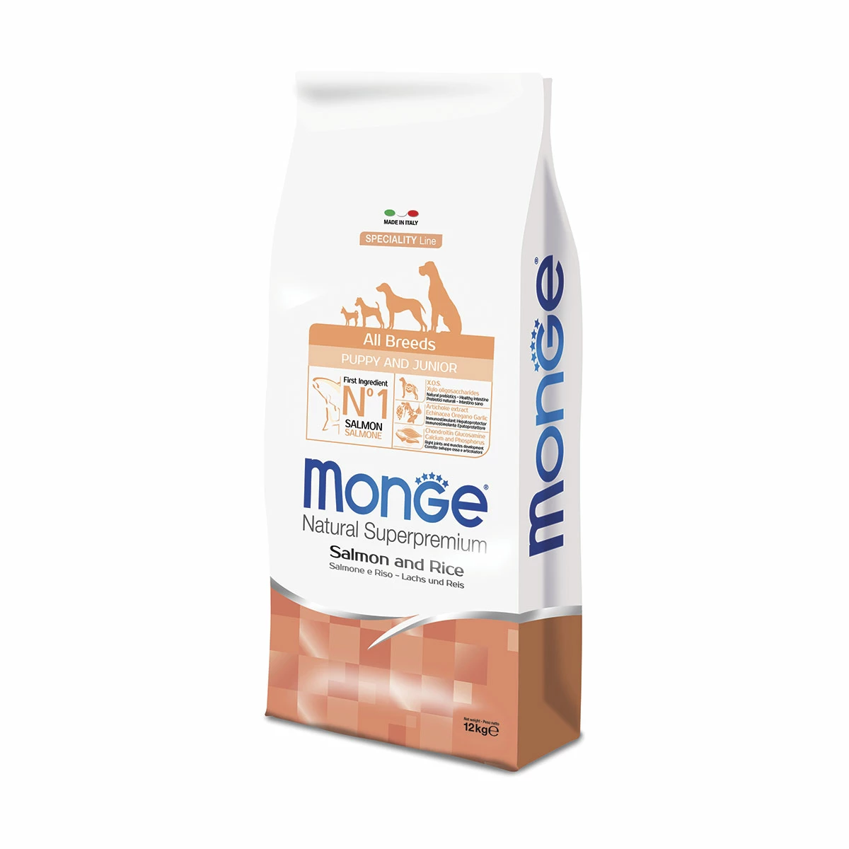 Monge Natural Superpremium Puppy & Junior Salmone E Riso - 12 Kg 3 Monge Natural Superpremium Puppy & Junior Salmone E Riso - 12 Kg