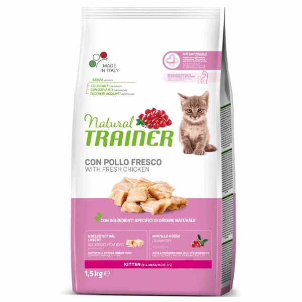 Natural Trainer Kitten Con Pollo Fresco - 1,5 Kg 3 Natural Trainer Kitten Con Pollo Fresco - 1,5 Kg