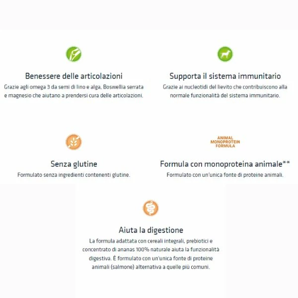 Natural Trainer Sensitive No Gluten Medium/Maxi Puppy E Junior Con Salmone - 3 Kg 5 Natural Trainer Sensitive No Gluten Medium/Maxi Puppy E Junior Con Salmone - 3 Kg - immagine 3