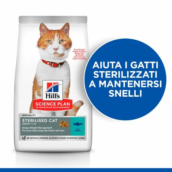 Hill's Science Plan Adult Sterilised Cat Alimento Per Gatti Con Tonno - 1,5 Kg 4 Hill's Science Plan Adult Sterilised Cat Alimento Per Gatti Con Tonno - 1,5 Kg - immagine 2
