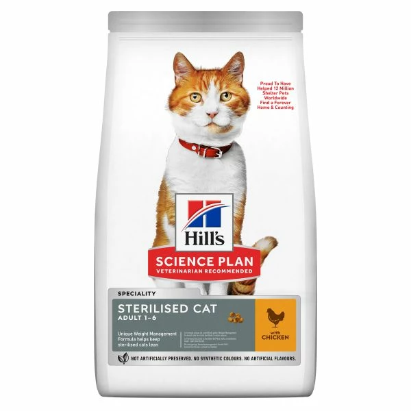 Hill's Science Plan Adult Sterilised Cat Alimento Per Gatti Al Pollo - 1,5 Kg 3 Hill's Science Plan Adult Sterilised Cat Alimento Per Gatti Al Pollo - 1,5 Kg