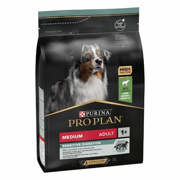 Purina Pro Plan Sensitive Digestion Medium Adult Crocchette Cane Agnello - 3 Kg 3 Purina Pro Plan Sensitive Digestion Medium Adult Crocchette Cane Agnello - 3 Kg