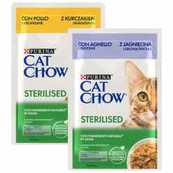 Purina Cat Chow Sterilised Cibo Umido Per Gatti 85 Gr - Agnello E Fagiolini