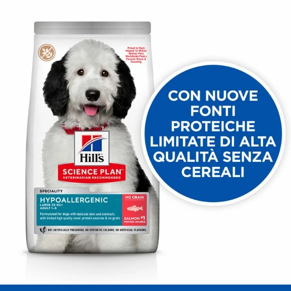Hill's Science Plan Hypoallergenic Adult Large Breed Dog Al Salmone - 14 Kg 6 Hill's Science Plan Hypoallergenic Adult Large Breed Dog Al Salmone - 14 Kg - immagine 4