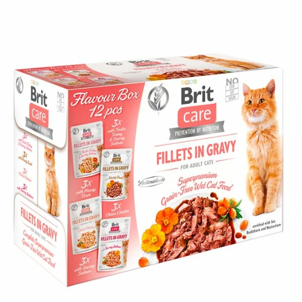 Brit Care Grain Free Cat Flavour Box Multipack 85 G X12 Bustine - 1 Confezione 3 Brit Care Grain Free Cat Flavour Box Multipack 85 G X12 Bustine - 1 Confezione