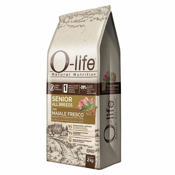 O'life O-life Dog Grain Free Senior All Breeds Maiale Fresco - 7 Kg 3 O'life O-life Dog Grain Free Senior All Breeds Maiale Fresco - 7 Kg