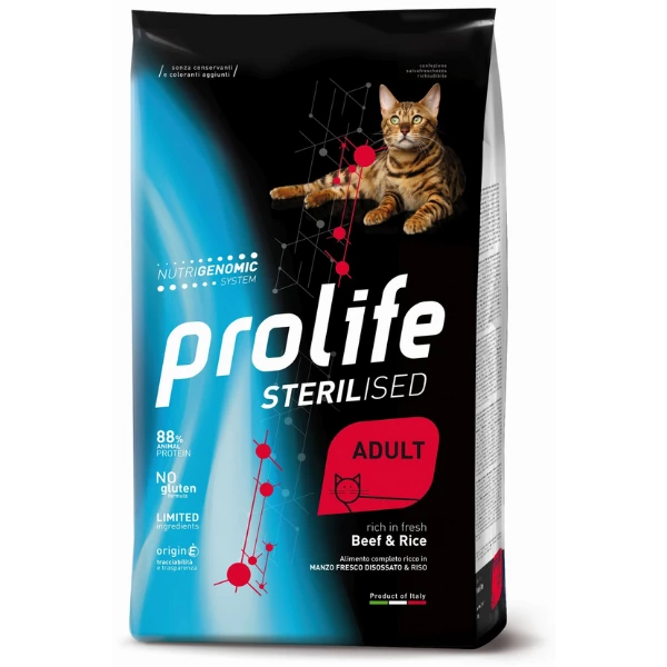 Prolife Sterilised Gatto Adult Manzo E Riso - 1,5 Kg 3 Prolife Sterilised Gatto Adult Manzo E Riso - 1,5 Kg