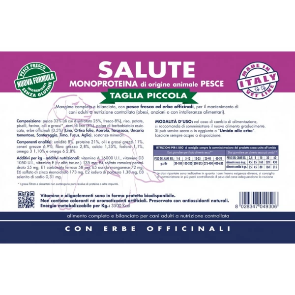 Vet Line Secco Monoproteico Cane Salute Taglia Piccola Pesce - 3 Kg 4 Vet Line Secco Monoproteico Cane Salute Taglia Piccola Pesce - 3 Kg - immagine 2