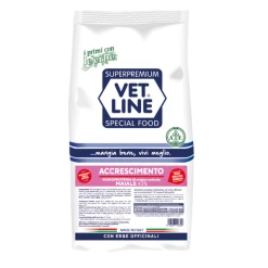 Vet Line Secco Monoproteico Cane Junior Accrescimento Maiale - 3 Kg