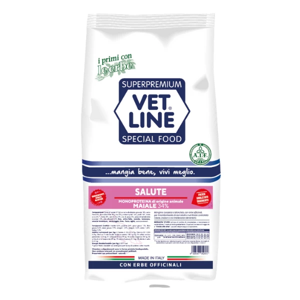 Vet Line Secco Monoproteico Cane Salute Maiale - 3 Kg 3 Vet Line Secco Monoproteico Cane Salute Maiale - 3 Kg