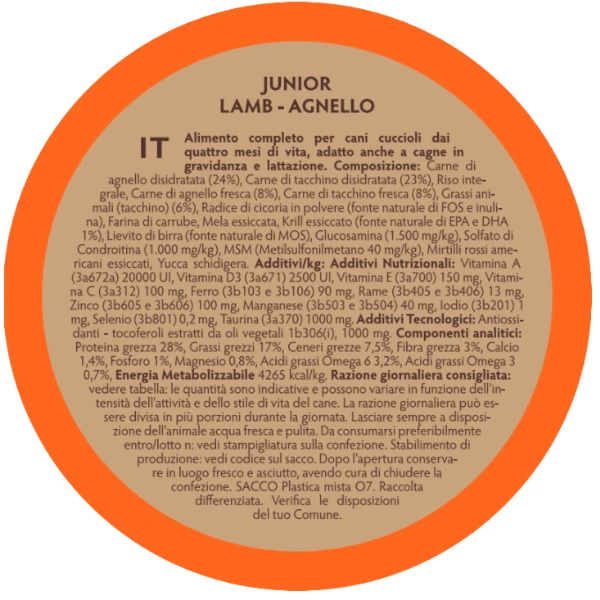 Grandorf Dog Junior Medium/Maxi Agnello E Tacchino - 10 Kg 5 Grandorf Dog Junior Medium/Maxi Agnello E Tacchino - 10 Kg - immagine 3