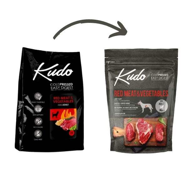 Kudo Low Grain Adult Mini Carni Rosse - 3 Kg 4 Kudo Low Grain Adult Mini Carni Rosse - 3 Kg - immagine 2