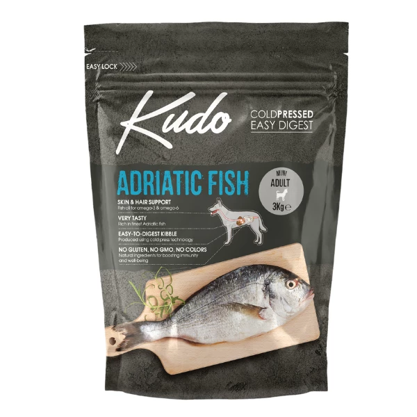 Kudo Low Grain Adult Mini Adriatic Fish - 3 Kg 3 Kudo Low Grain Adult Mini Adriatic Fish - 3 Kg