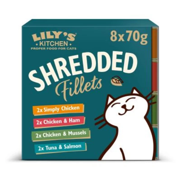 Lily's Kitchen Cat Multipack Shredded Fillets - Multipack 8x70 Gr 4 Lily's Kitchen Cat Multipack Shredded Fillets - Multipack 8x70 Gr - immagine 2