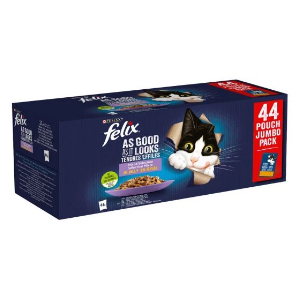 Purina Felix Multipack Ghiottonerie Mixed Selection Multipack - 44 Pezzi Da 85 Gr 3 Purina Felix Multipack Ghiottonerie Mixed Selection Multipack - 44 Pezzi Da 85 Gr