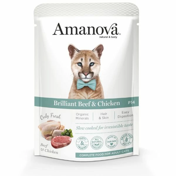 Amanova Adult Cat Umido Grain Free 85 Gr - Vitello E Pollo 3 Amanova Adult Cat Umido Grain Free 85 Gr - Vitello E Pollo