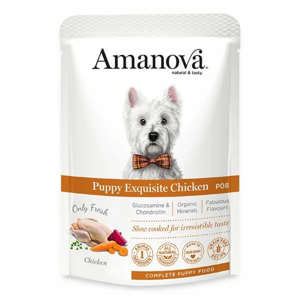 Amanova Dog Puppy Umido Grain Free 100 Gr - Pollo Fresco 3 Amanova Dog Puppy Umido Grain Free 100 Gr - Pollo Fresco