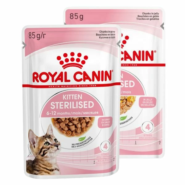 Royal Canin Kitten Sterilised 85 Gr - In Salsa 3 Royal Canin Kitten Sterilised 85 Gr - In Salsa