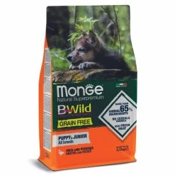 Monge BWild Grain Free Puppy/Junior Con Anatra E Patate - 2,5 Kg