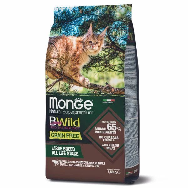 Monge Bwild Grain Free Large Breed Cat Bufalo - 1,5 Kg 3 Monge Bwild Grain Free Large Breed Cat Bufalo - 1,5 Kg