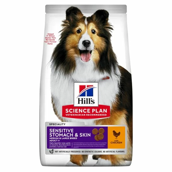 Hill's Science Plan Sensitive Stomach & Skin Medium Adult Alimento Per Cani Con Pollo - 12 Kg 3 Hill's Science Plan Sensitive Stomach & Skin Medium Adult Alimento Per Cani Con Pollo - 12 Kg