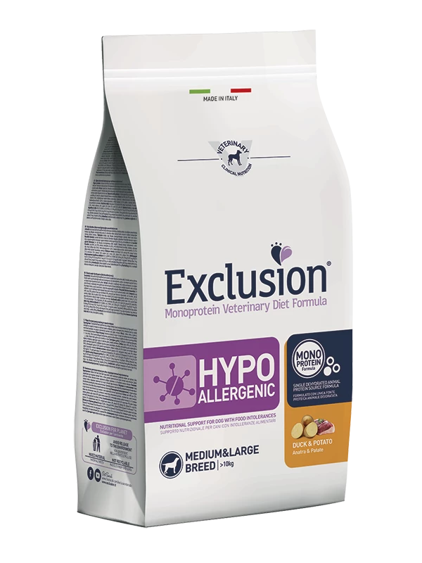 Exclusion Diet Hypoallergenic Medium/Large Breed Anatra E Patate - 12 Kg 3 Exclusion Diet Hypoallergenic Medium/Large Breed Anatra E Patate - 12 Kg