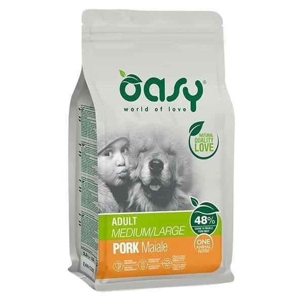 Oasy Monoproteico Adult Medium Large Maiale - 12 Kg 3 Oasy Monoproteico Adult Medium Large Maiale - 12 Kg