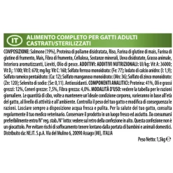 Purina Pro Plan Sterilised Optisenses Salmone - 1,5 Kg -Cibo per gatti negozio proplan salmone 1 5 kg ingredienti