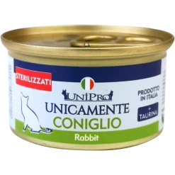 Unipro Monoproteico Unipro Unicamente Sterilizzato 85 Gr - Monoproteico Quaglia -Cibo per gatti negozio sterilizzato coniglio