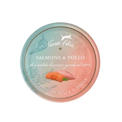 Terra Felis Umido Gatto Grain Free 80 Gr - Salmone E Pollo -Cibo per gatti negozio terra felis salmone e pollo 1